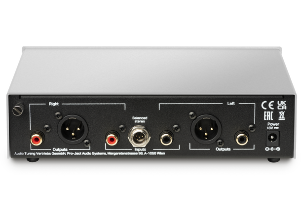 Pro-Ject Phono Box S3 B - sølv Balansert RIAA-trinn - MM/MC 