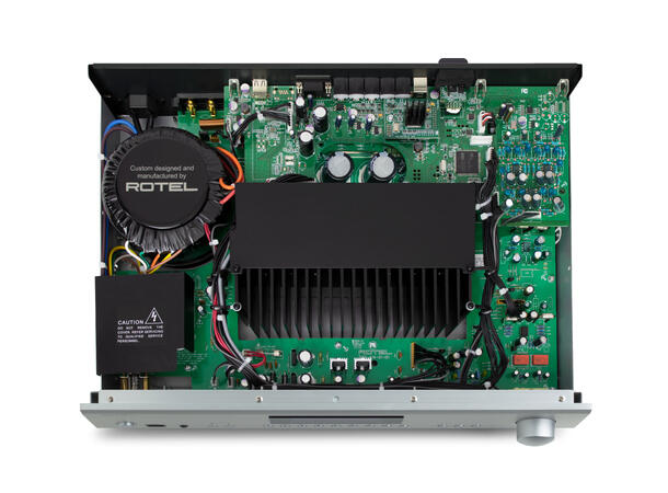 Rotel A12 MKII stereoforsterker, sølv Integrert forsterker med DAC og RIAA 