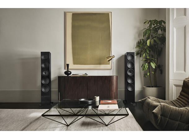 KEF R11 Meta - Sort 3-veis gulvstående flaggskiphøyttaler 