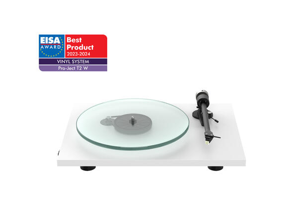 Pro-Ject T2 W - hvit Platespiller med Wi-Fi 