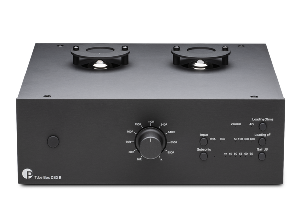 Pro-Ject Tube Box DS3 B - sort Balansert RIAA-trinn med rør - MM/MC 