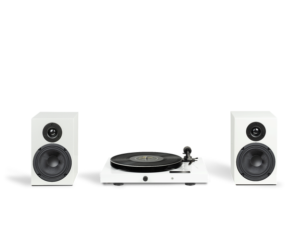 Pro-Ject Jukebox E1 Hi-Fi Set - hvit Alt-i-ett komplett stereoanlegg 