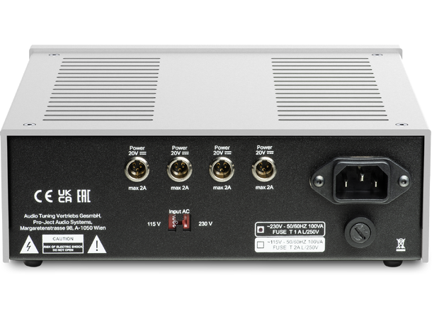 Pro-Ject Power Box RS2 Sources - sort Strømforsyning for fire enheter 