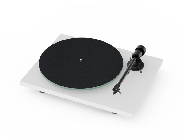 Pro-Ject T1 EVO - hvit Platespiller med Ortofon OM10 pickup 
