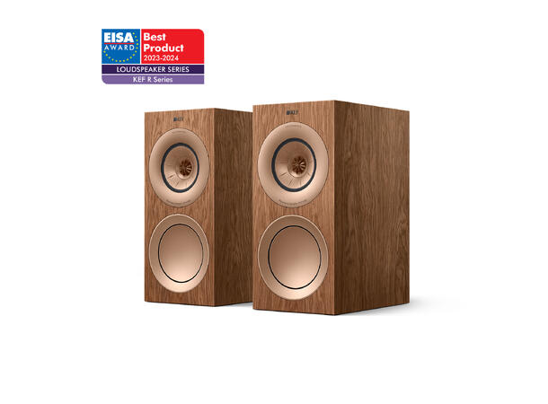 KEF R3 Meta - Valnøtt "Best-i-klassen" stativhøyttaler 