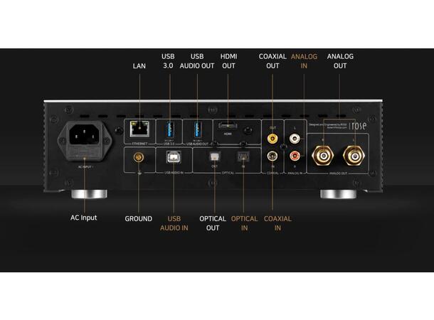 HiFi Rose RS250A - Sort den komplette nettverksstrømmer 