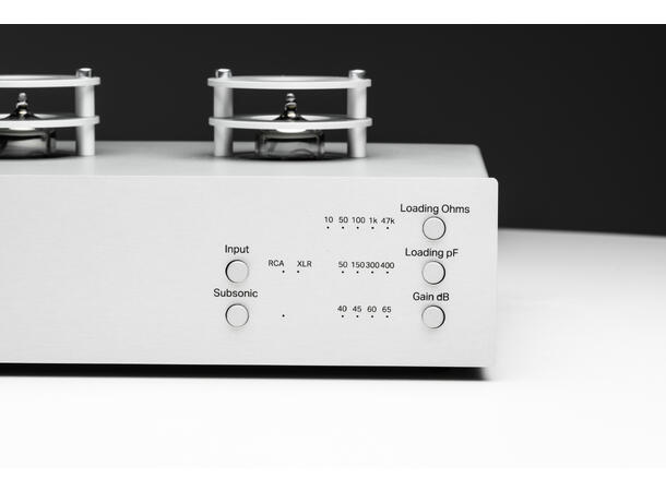 Pro-Ject Tube Box S3 B - sølv Balansert RIAA-trinn med rør - MM/MC 
