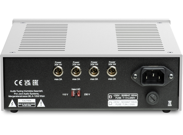 Pro-Ject Power Box RS2 Sources - sølv Strømforsyning for fire enheter 