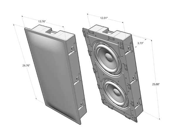 SVS 3000 In-Wall Dobeltsystem Innbyggningshøyttaler 