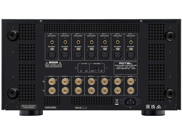 Rotel RMB-1587 MKII - Sølv 7-kanals effektforsterker 
