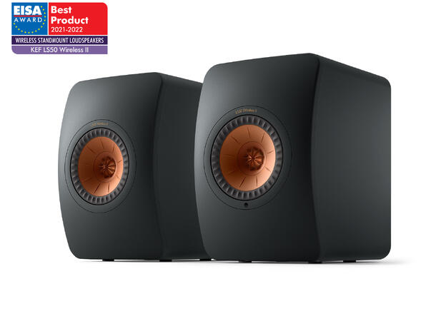 KEF LS50 Wireless II Carbon Black Klasseledende aktiv høyttaler 