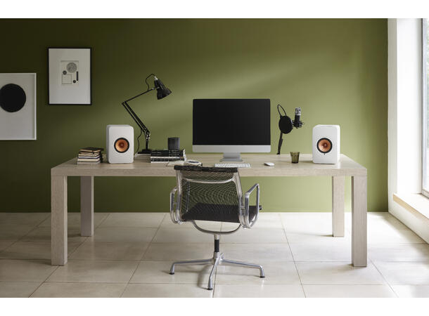 KEF LS50 Wireless II Mineral White Klasseledende aktiv høyttaler 