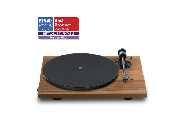 Pro-Ject E1.2 Phono - valnøtt Platespiller med innebygd  RIAA-trinn 