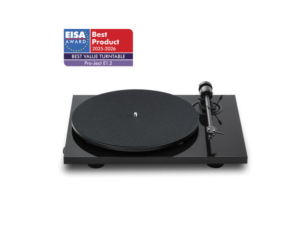 Pro-Ject E1.2 Phono - sort piano Platespiller med innebygd  RIAA-trinn 