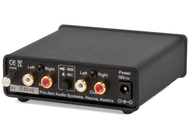 Pro-Ject Phono Box - sort RIAA-trinn - MM/MC 