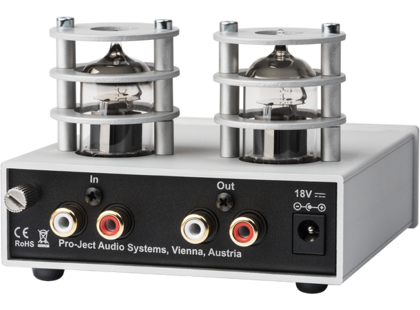 Pro-Ject Tube Box S2 - sølv RIAA-trinn med rør - MM/MC 