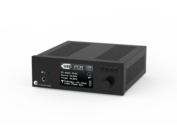 Pro-Ject Pre Box RS2 Digital - sort Kompakt Forforsterker med DAC 