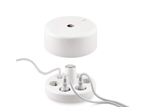 Punkt. ES01 - hvit Skjøteledning med fem uttak 