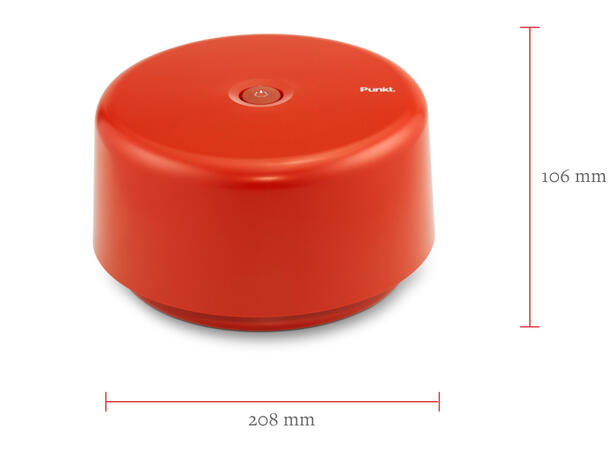 Punkt. ES01 skjøteledning  - rød Skjøteledning med fem uttak 