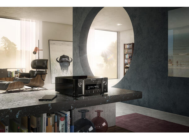 Marantz M-CR612 Sort Trådløst Hi-Fi-system med CD, Bluetooth 