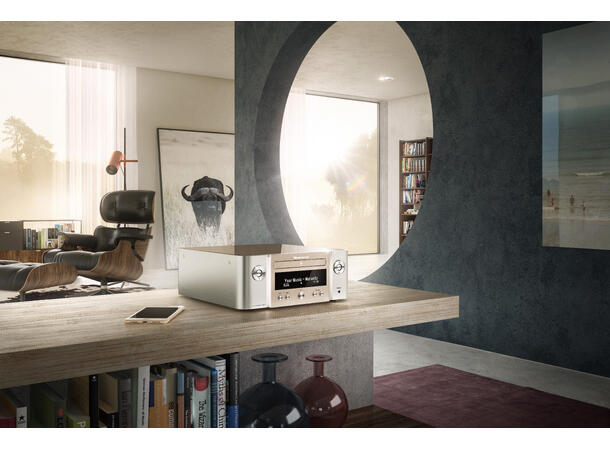 Marantz M-CR612 Sølv Trådløst Hi-Fi-system med CD, Bluetooth 