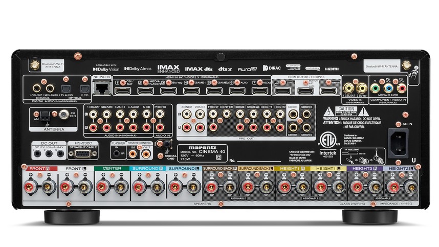 Marantz CINEMA 40 – bakpanel