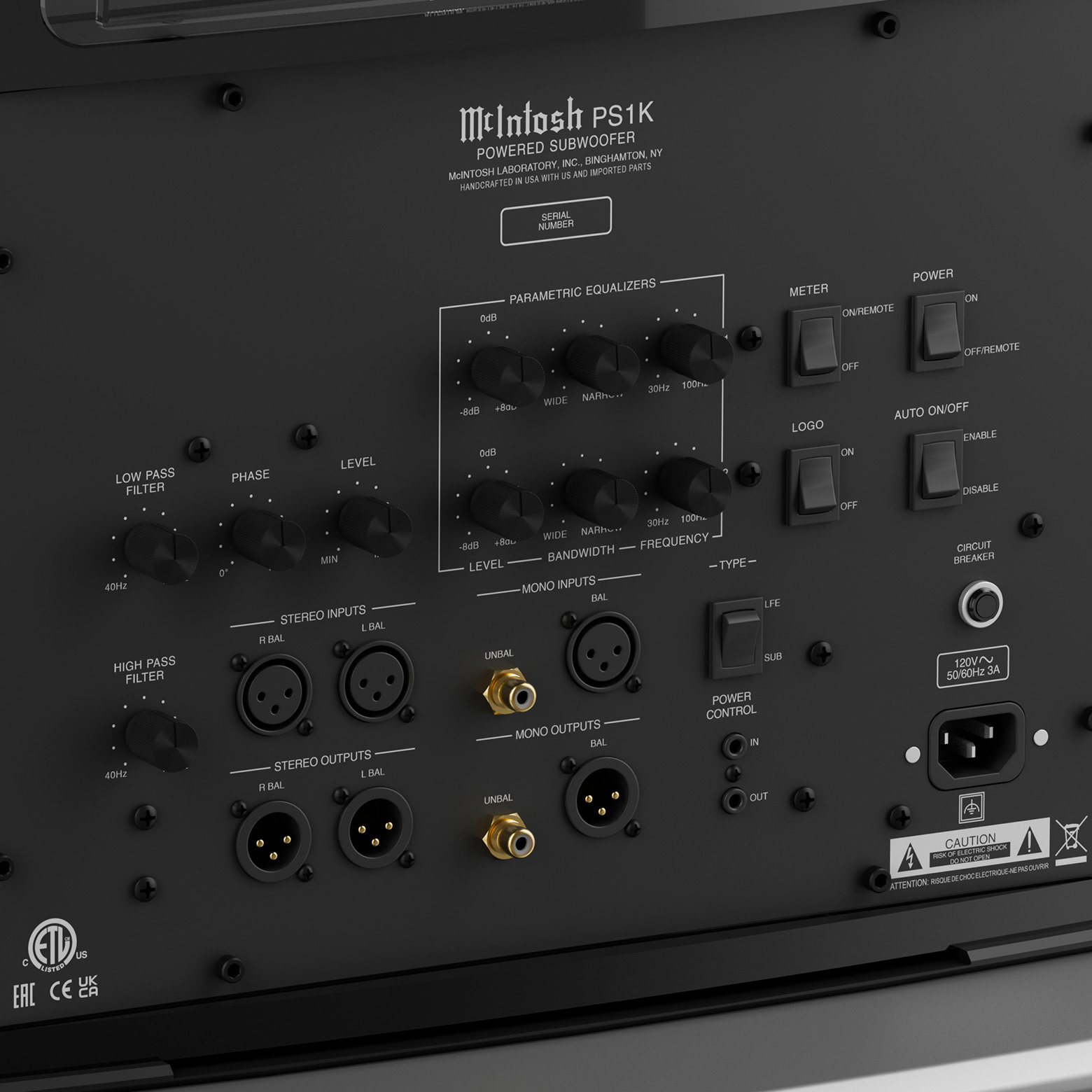 McIntosh PS1K bakpanel